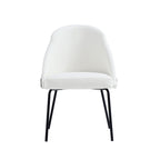 Modern Vegan Upholstered Dining Chair with High-Density Foam - Beige, Gray, or White