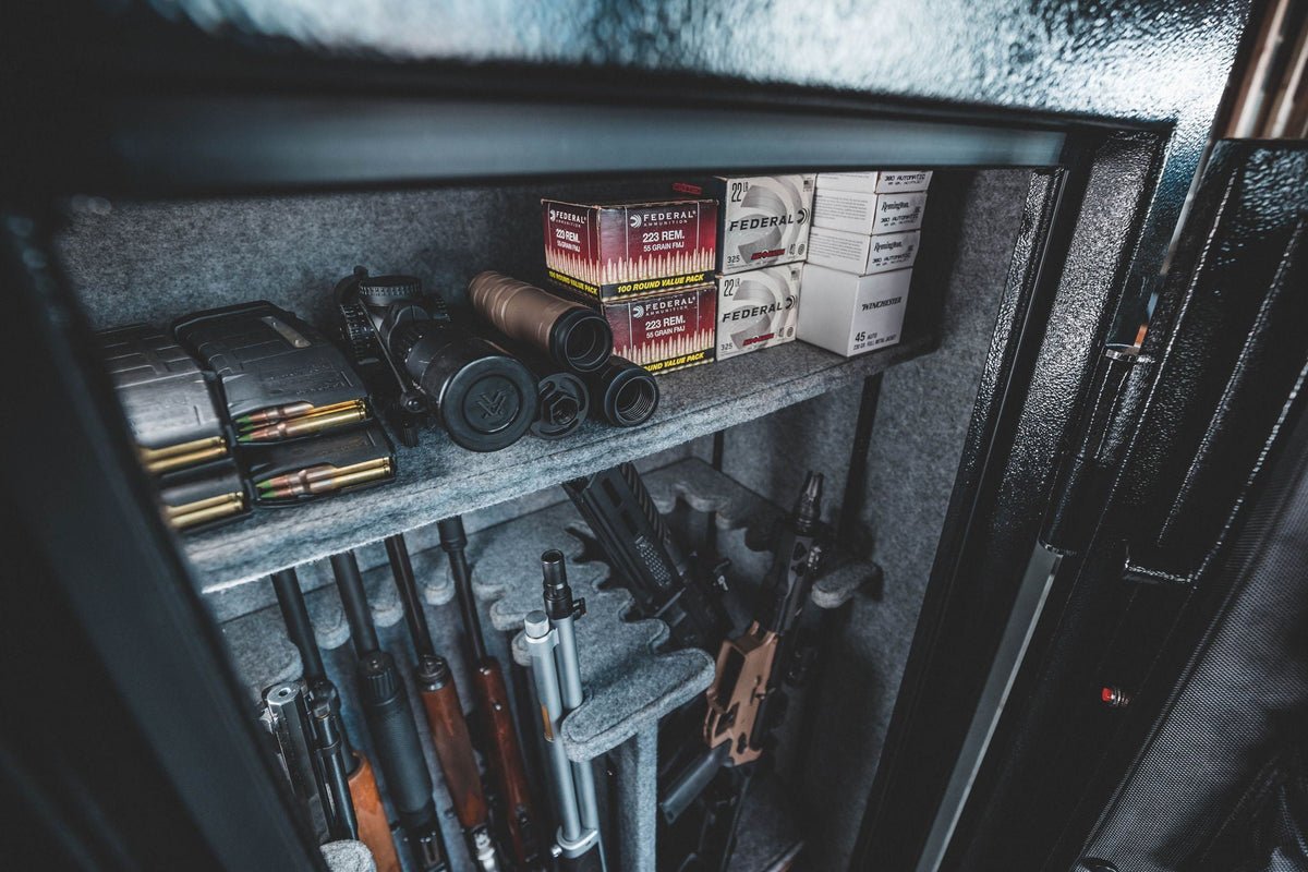 Black Gun Safe with Digital Keypad and Adjustable Shelving