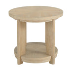 Light Brown Coffee Table with Solid Wood Construction - Light Brown