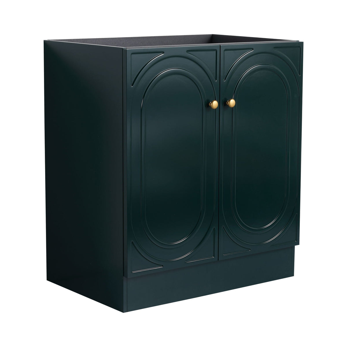 Modern Freestanding Bathroom Vanity with Soft Close Cabinet Doors - Pearl Silver, White, or Dark Green
