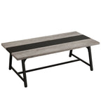 Modern Rectangular Conference Table for 6-8 People with Durable Frame - Dark Gray or Dark Brown