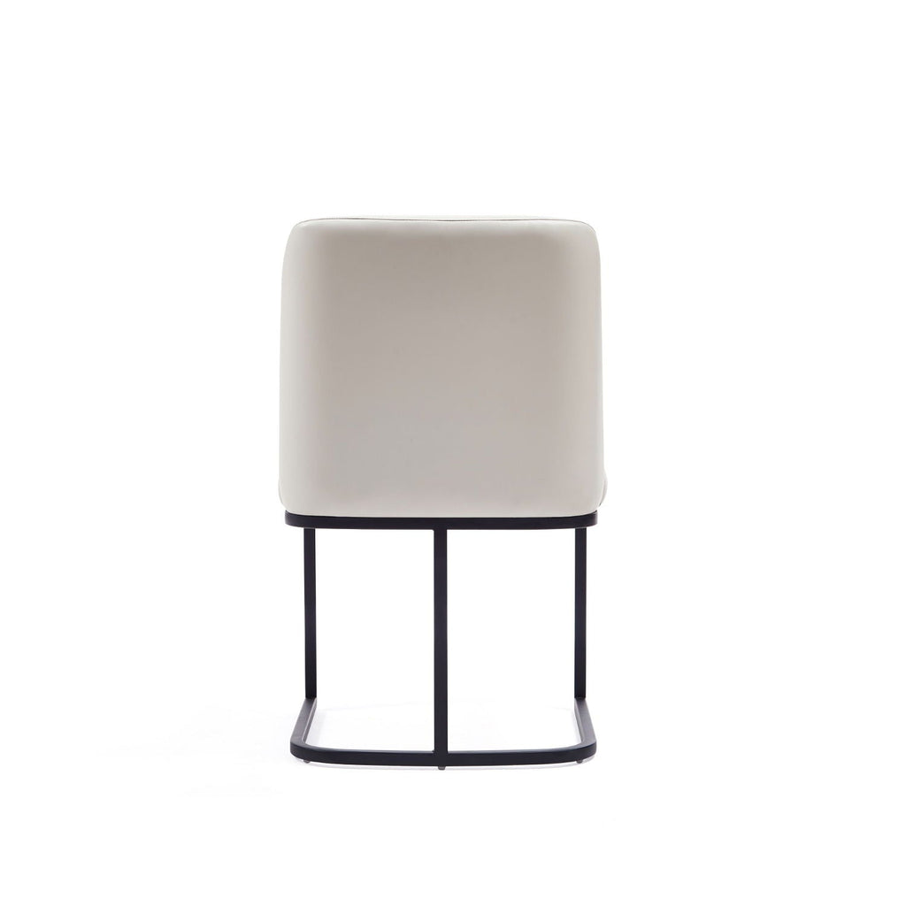 Serena Dining Chair with Geometric Metal Base - Available in Multiple Colors