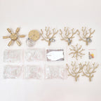 6-Light Crystal Chandelier with Gold Finish - Elegant Ceiling Lamp