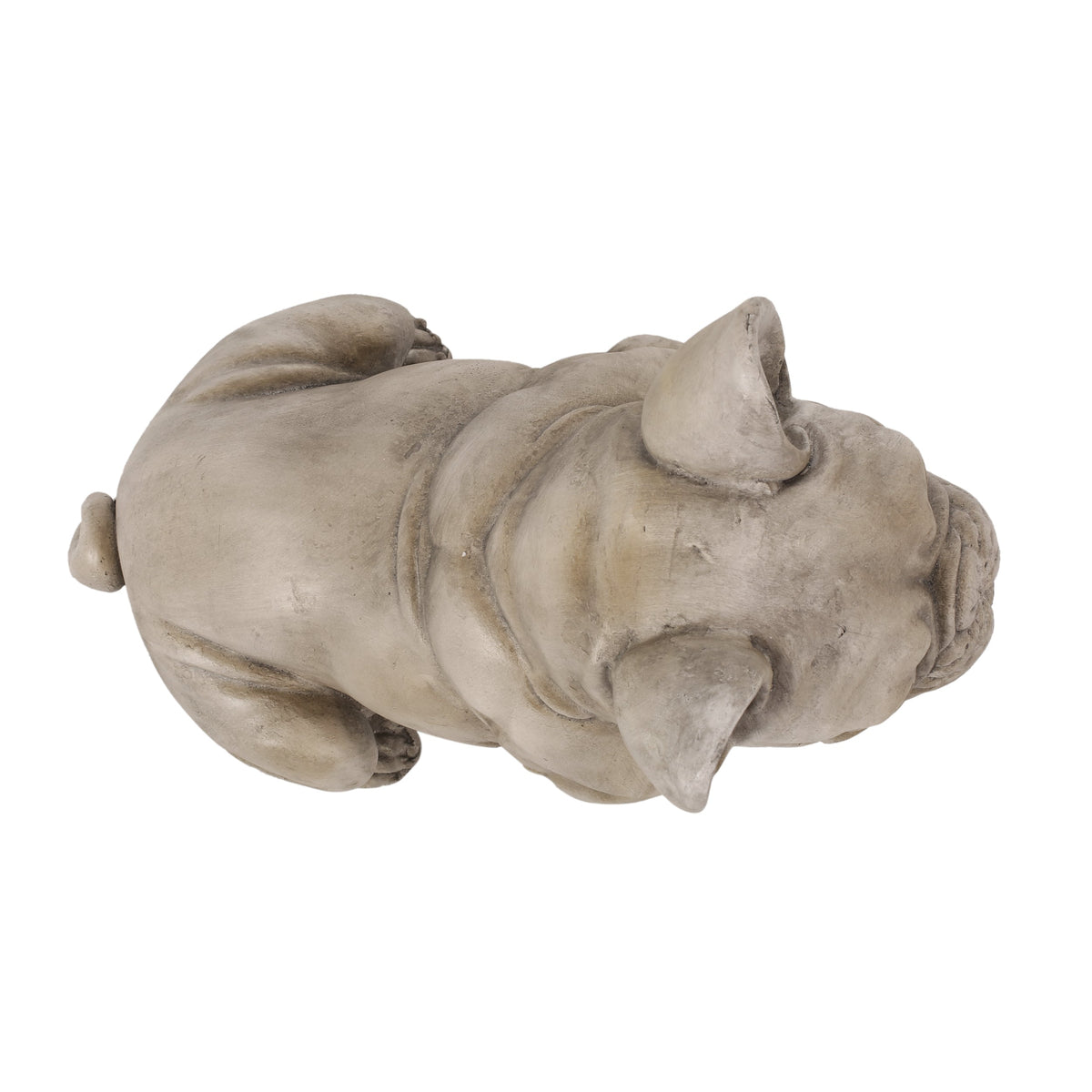 French Bulldog Garden Sculpture with Weather-Resistant Finish - Gray