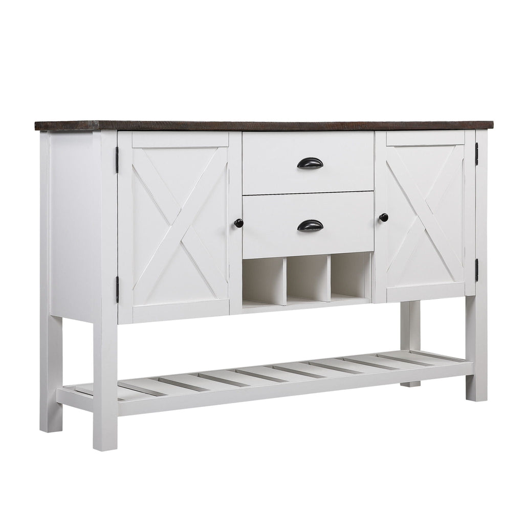 2 Drawer Server with Spacious Storage - Brown