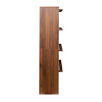 Contemporary Bookcase with Glass Doors and Dustproof Storage - Clear Glass
