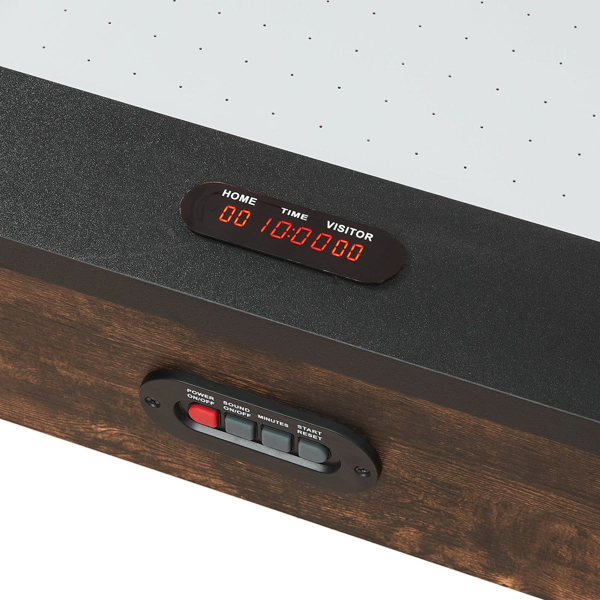 84-Inch Air Hockey Table with Electronic Scorer – Rustic MDF Finish