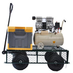 Green Outdoor Wagon Cart with Foldable Steel Frame - 550 lb Capacity
