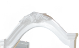 Estrella Vanity & Dresser Mirror with Beveled Edge - White