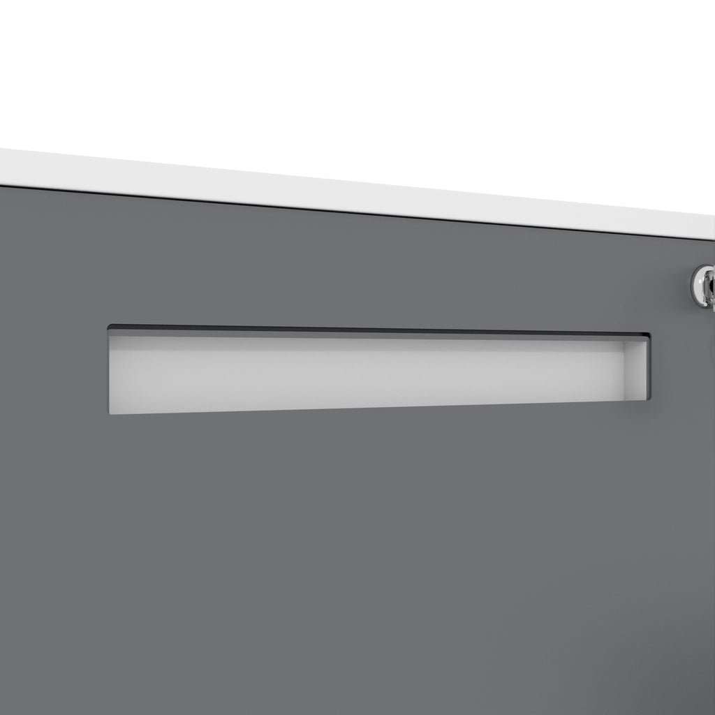 2-Drawer Mobile File Cabinet with Lock - White