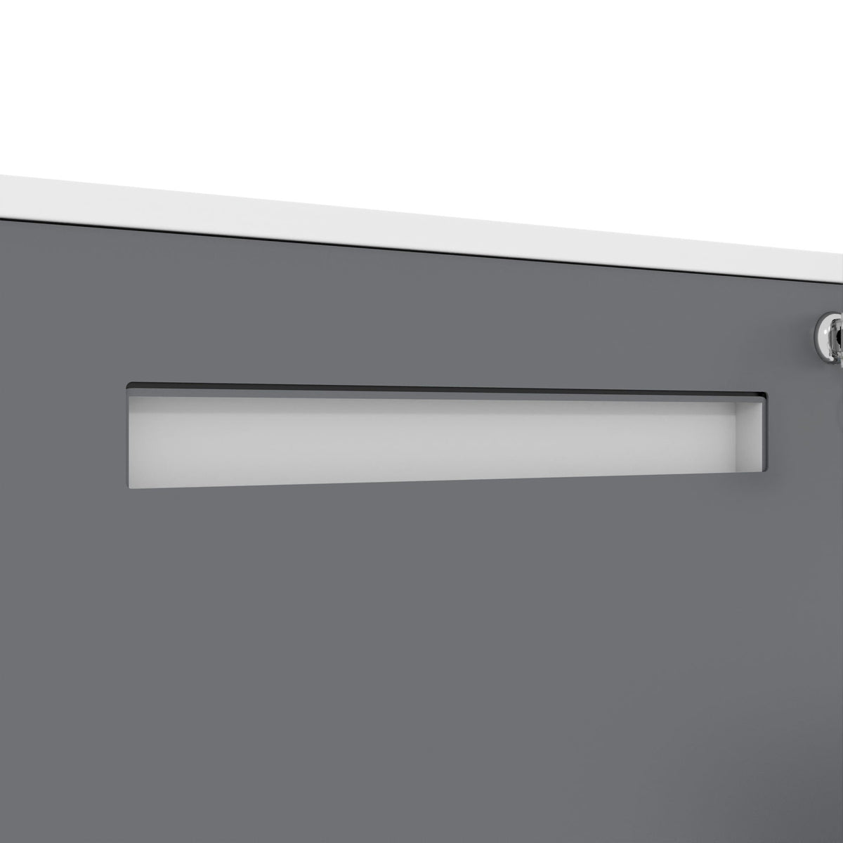 2-Drawer Mobile File Cabinet with Lock - White