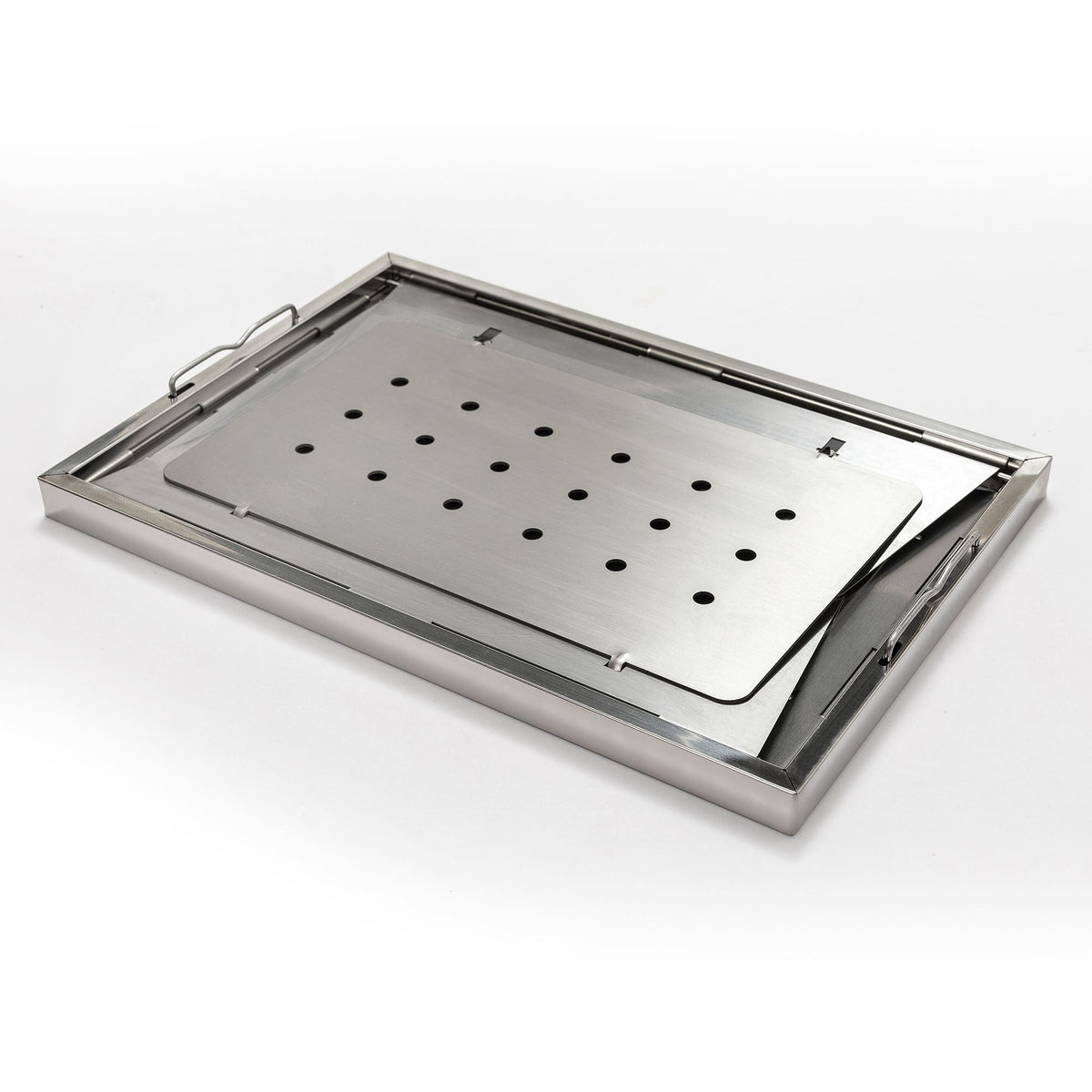 Folded Portable Charcoal BBQ Grill with Foldable Design - Stainless Steel