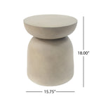 Outdoor Round Top MGO Drum Side Table