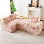 Convertible Modular Sectional Sofa with Twin Seat and Chaise - Multiple Colors