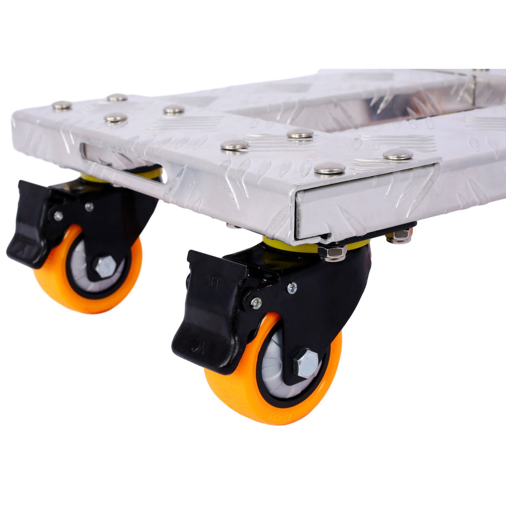 Heavy Duty Furniture Dolly Trolley Car with 3" TPU Casters - Pearl Silver