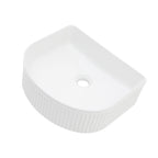 Vessel Bathroom Sink with Modern Design - White