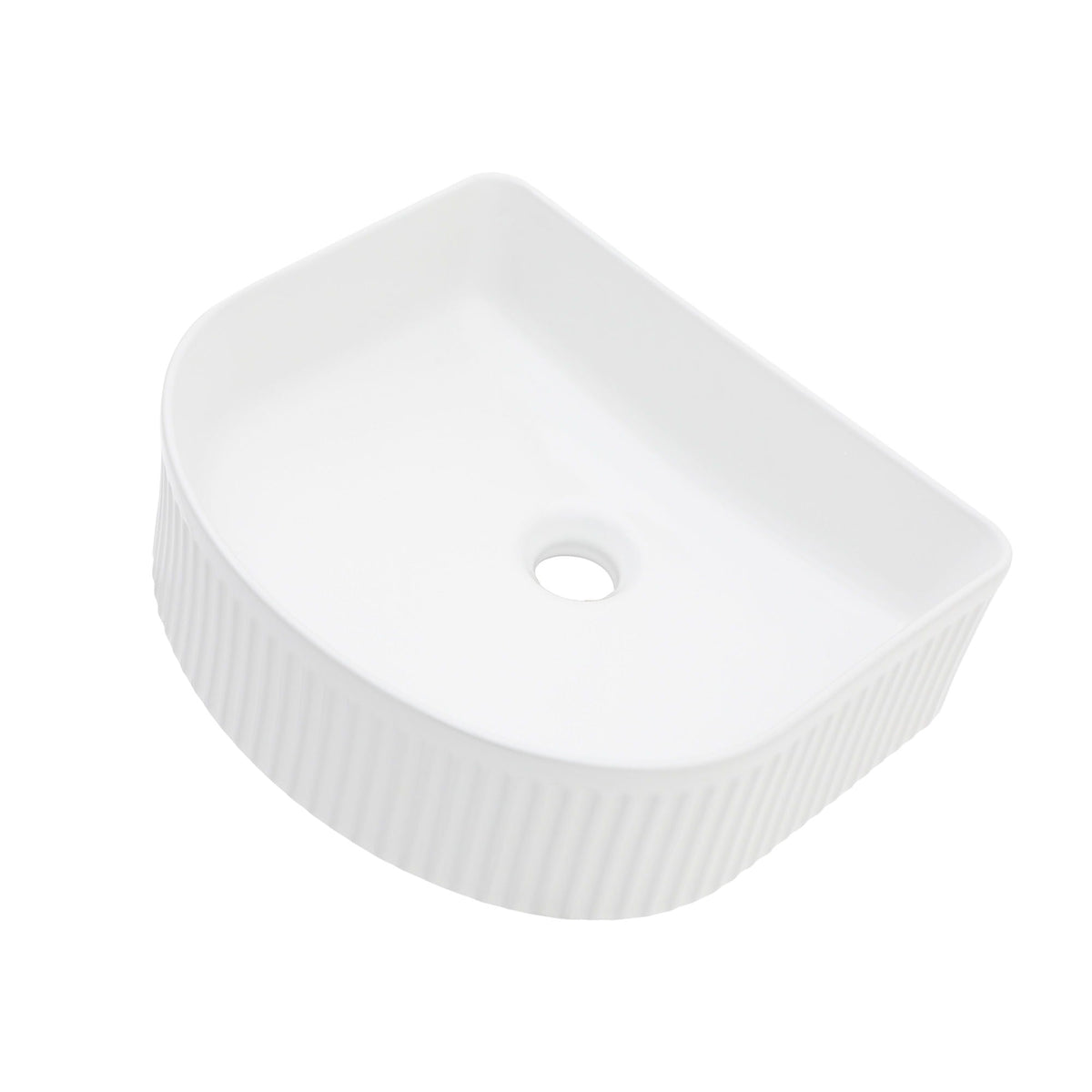 Vessel Bathroom Sink with Modern Design - White