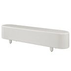 Gloss White TV Stand with Self-Closing Drawers - 94" Wide