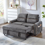 Pull Out Sofa Bed with Adjustable Backrest and USB Ports - Dark Gray, Black or Blue