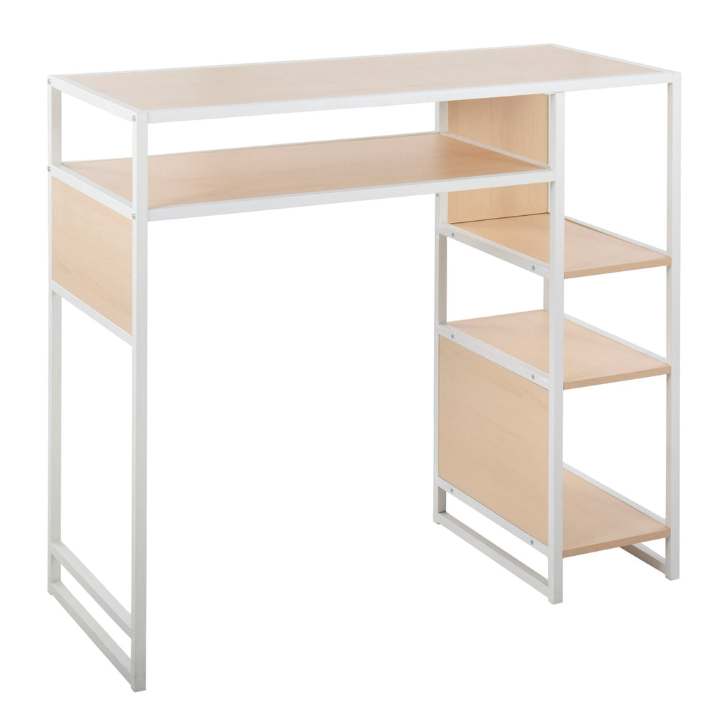 Farmhouse Bar Height Table with Storage Space - Light or Dark Brown