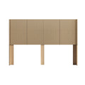 Modern Wide Wall Mounted Fluted Panel Headboard with Fluted Design - Dark Brown or Light Brown