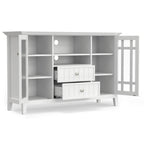 Handcrafted Tall TV Media Stand with Adjustable Storage - Dark Brown, Black, or White