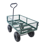 Green Outdoor Wagon Cart with Foldable Steel Frame - 550 lb Capacity
