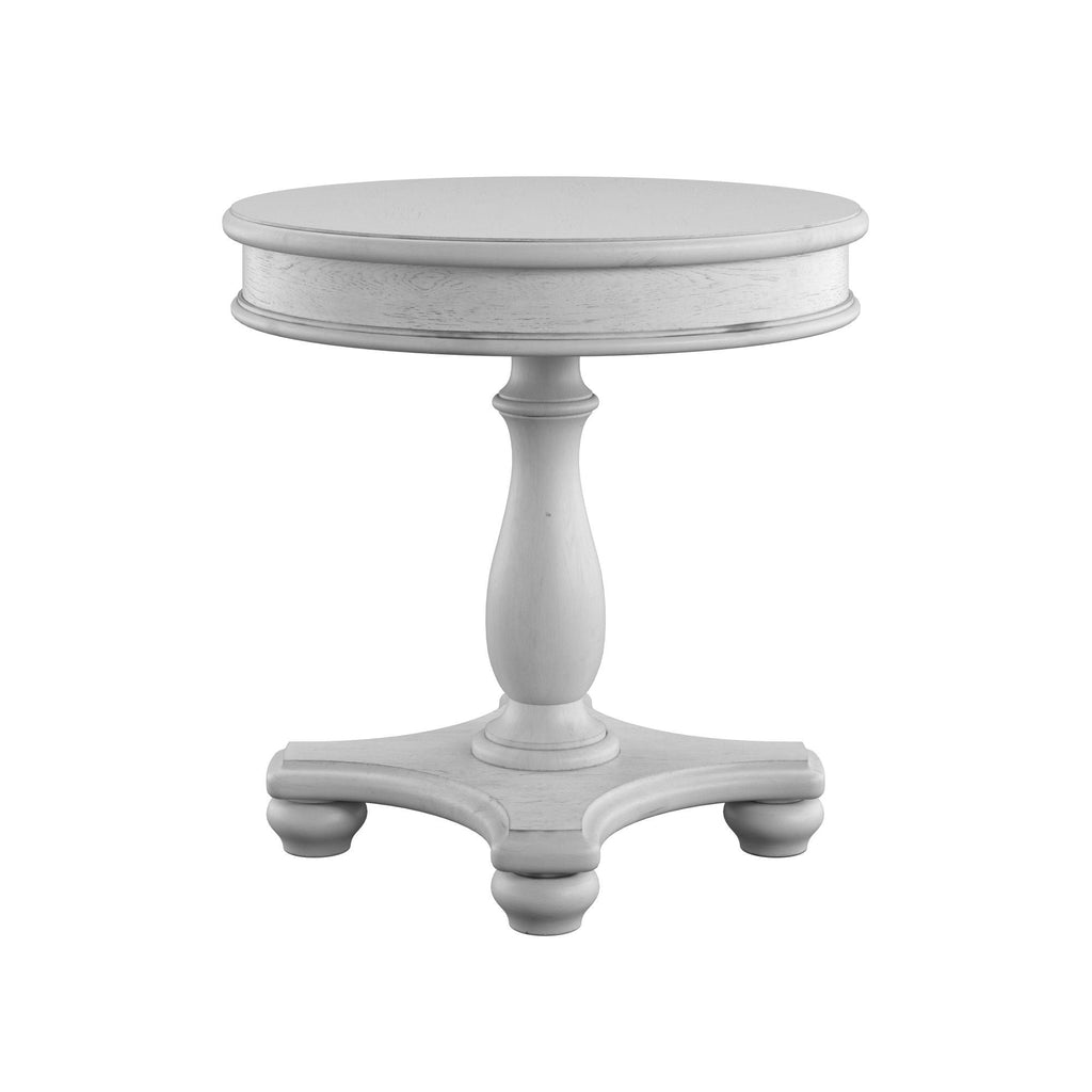 Round End Table with Easy Assembly - Gray