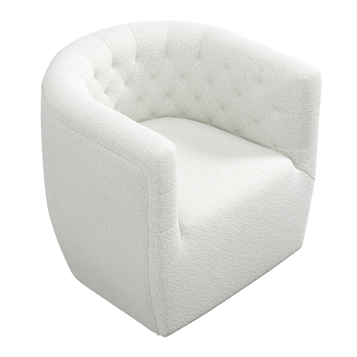 Ergonomic Design Swivel Chair with Tufted Accent - Multiple Colors