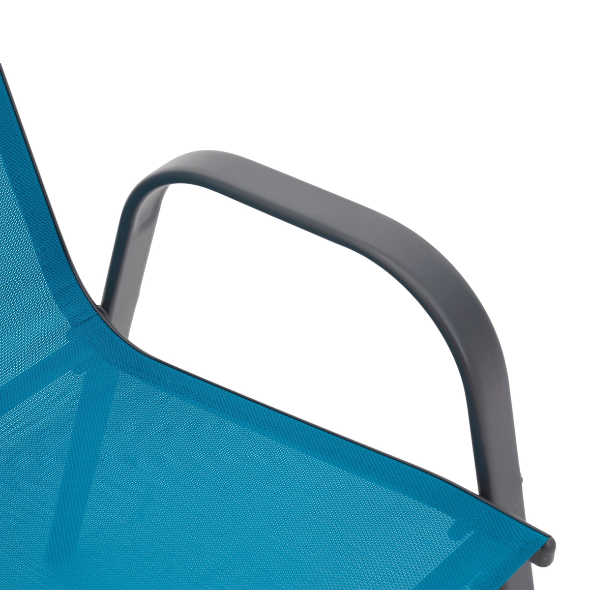 6-Piece Patio Chairs Set with High Backrest and Armrests - Blue