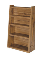 Foldable Bookshelf with Modular Convertible Design - Natural Veneer