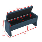 Modern Upholstered Large Bed End Bench with Hidden Storage - Multiple Colors