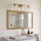 Luster 3 Lights Vanity With Clear Glass