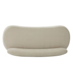 Modern Curved Upholstered Chenille Sofa with Wood Frame - Beige or Nomad