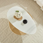 Lucky Stone Shaped Table with Sculptural Base – White, Black, or Gray