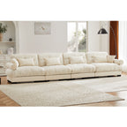 Oversized Modular Sectional Sofa with Deep Seat – Available in Dark Gray, Blue, or Beige