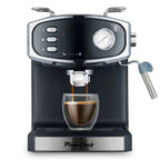 20 Bar Espresso Machine with Semi-Automatic Control - Black or Blue