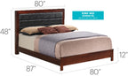 Transitional Modern Panel Bed with Wood Construction - Multiple Colors