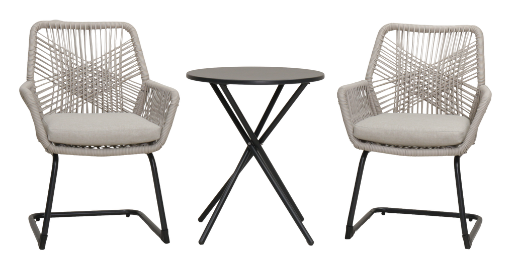 Light Patio Chair with Cushioned Spring Support – Light Brown