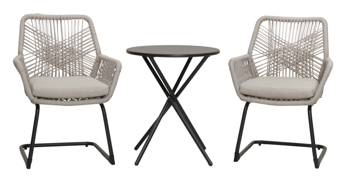 Light Patio Chair with Cushioned Spring Support – Light Brown