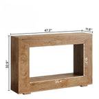 Narrow Entryway Storage Console Table with Open Shelf - Black, Dark Gray, Light Brown
