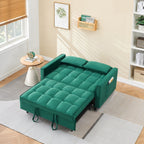 Convertible Velvet Sofa Bed with Storage Pockets - Multiple Colors