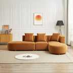 Light Brown Sectional Sofa with Plush Cloud Comfort - Left or Right Facing