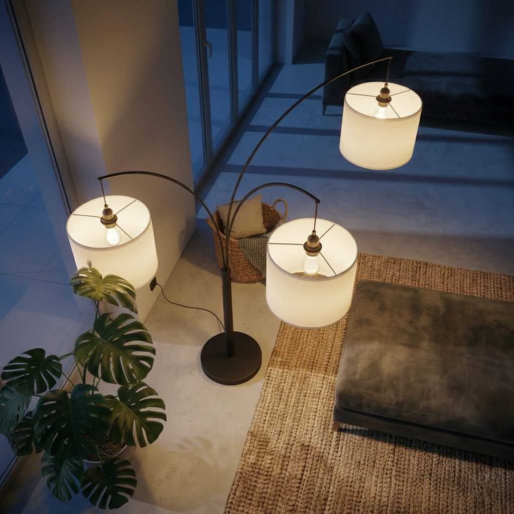 Royal 3 Arm Arc Floor Lamp
