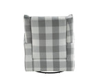 Gray and White Swivel Glider Chair with Side Pocket - Patli Collection