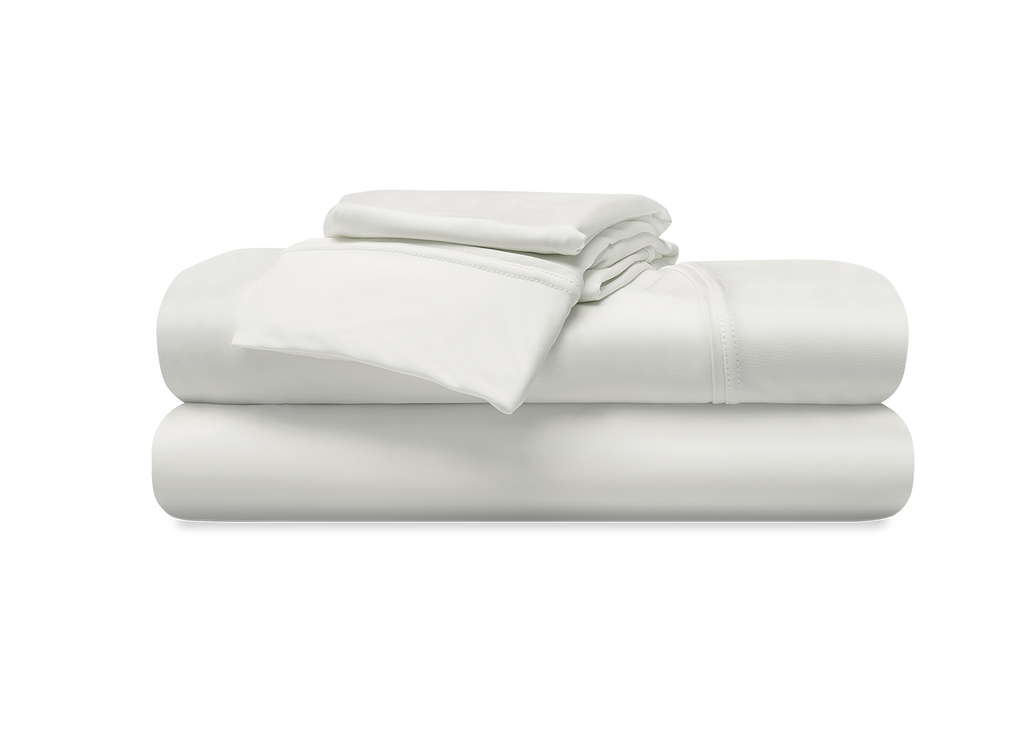 Bright White Split King Sheet Set with Powerband Fit - Nylon
