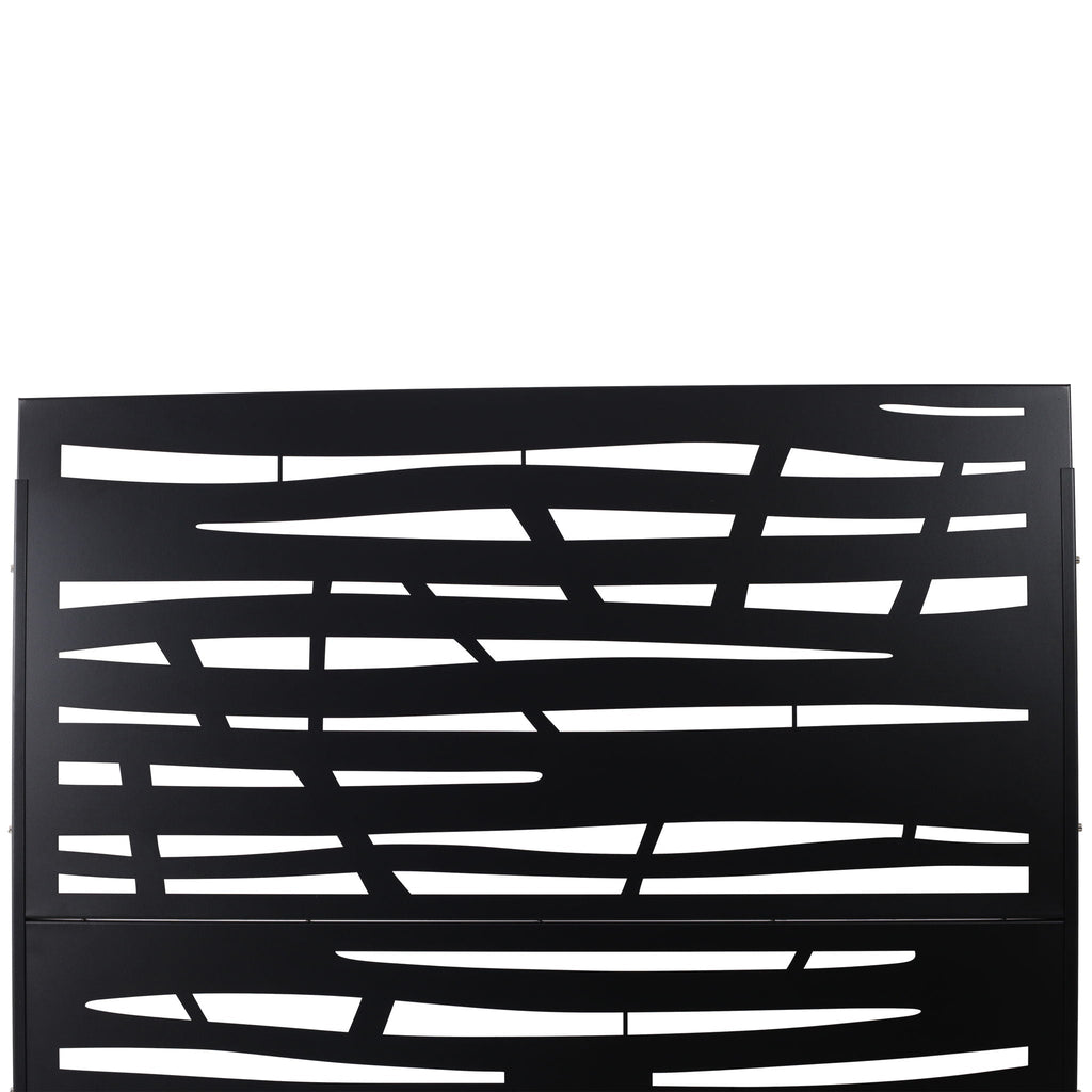 Metal Privacy Screen Room Divider with Durable Construction - Black, White, Dark Brown