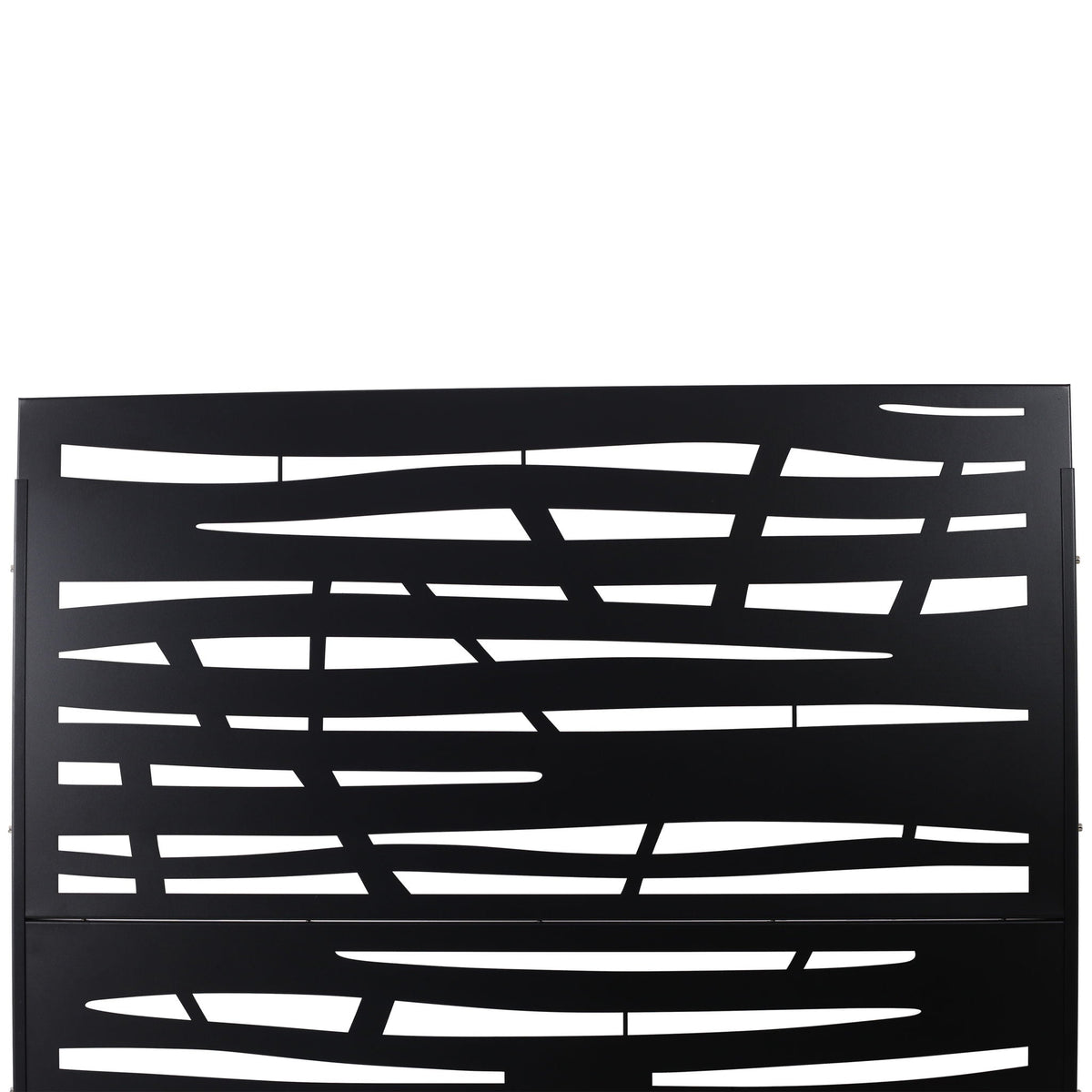 Metal Privacy Screen Room Divider with Durable Construction - Black, White, Dark Brown