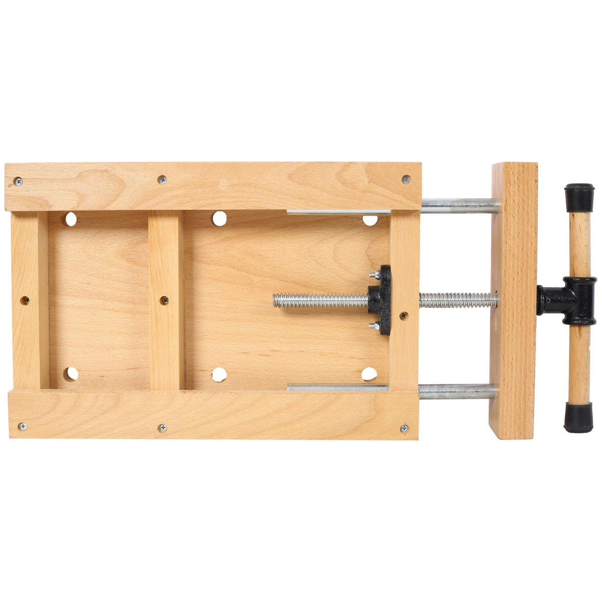 Portable Hardwood Workbench with Quick Release Handle - Natural