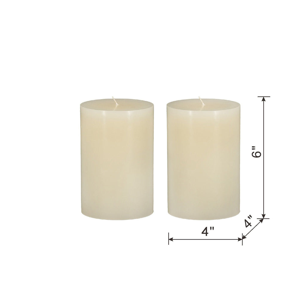 Unscented Soy Wax Candle Set of 2 with Eco-Friendly Material - White or Beige